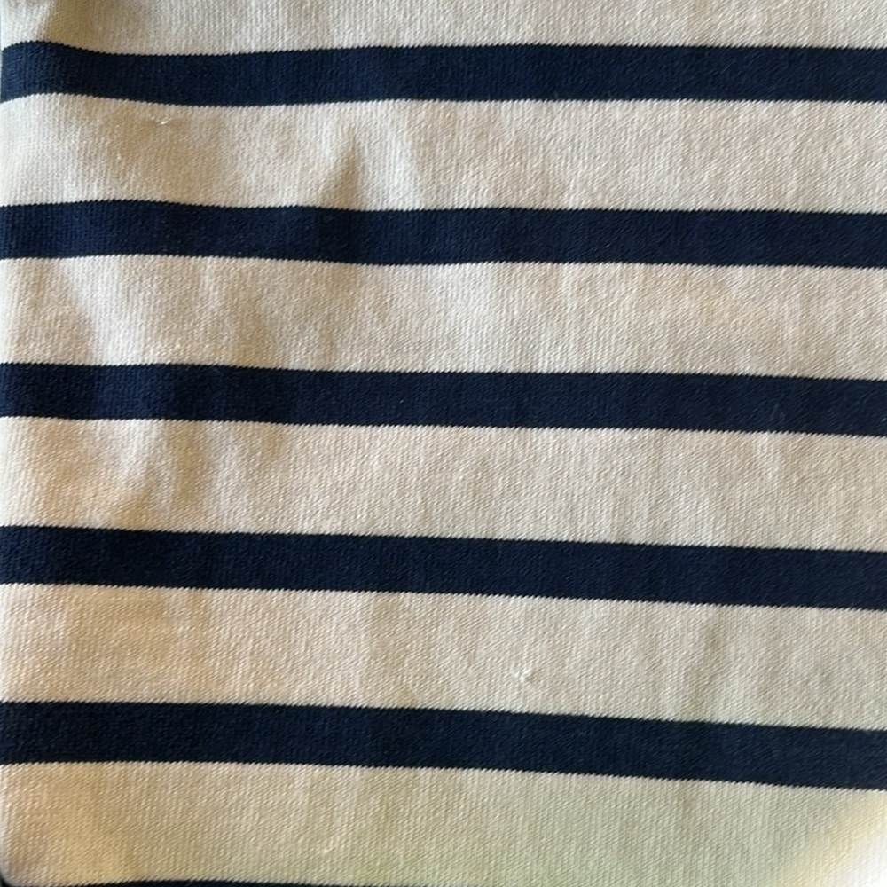 Celine Multi Blue & White Striped Long Sleeve Crew Neck Cotton Top Sz S. - Picture 9 of 9